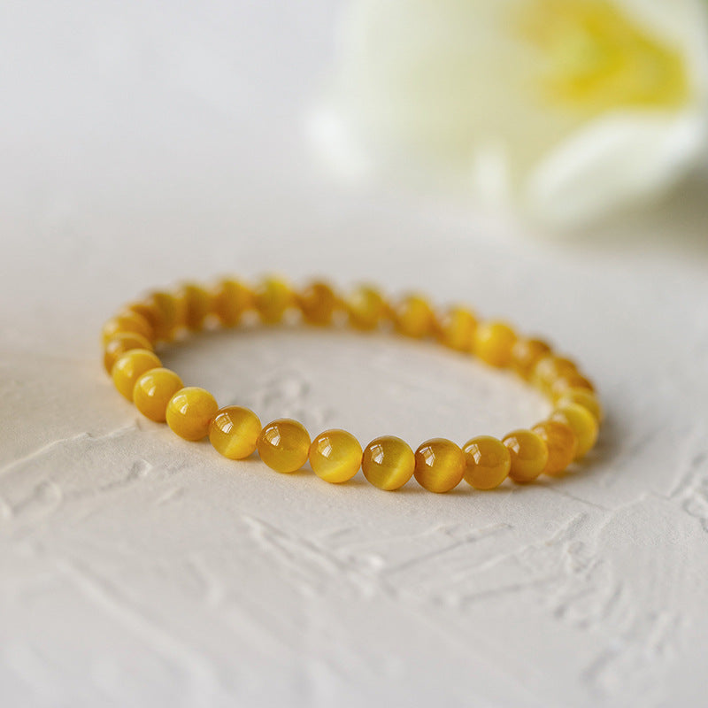Natural Yellow Tiger Eye Bead Bracelet