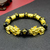 FengShui PiXiu Wealth Bracelet with Gold Tone Accents