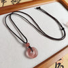 Natural Stone Peace Buckle Pendant Necklace