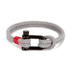 Titanium Steel U-Shaped Shackle Bracelet, Handwoven Rope
