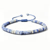 Natural Stone Adjustable Spacer Bead Bracelet
