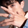 Adjustable Pixiu Heart Sutra Ring Copper