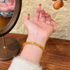 Copper Plated Geometric Bangle and Ring Set