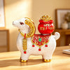 Resin Goat Figurine with Fortune Bag or Treasure Bowl