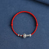 Handmade Silver Ruyi Bracelet Anklet with Red or Black Cord