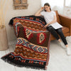 Cotton Geometric Throw Blanket for Sofa or Bed