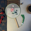 Embroidered Round Hand Fan with Tassel, Chinese Classical Style