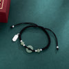 Peace Buckle Red String Braided Bracelet