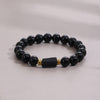 Black Obsidian and Tourmaline Bead Bracelet for Protection