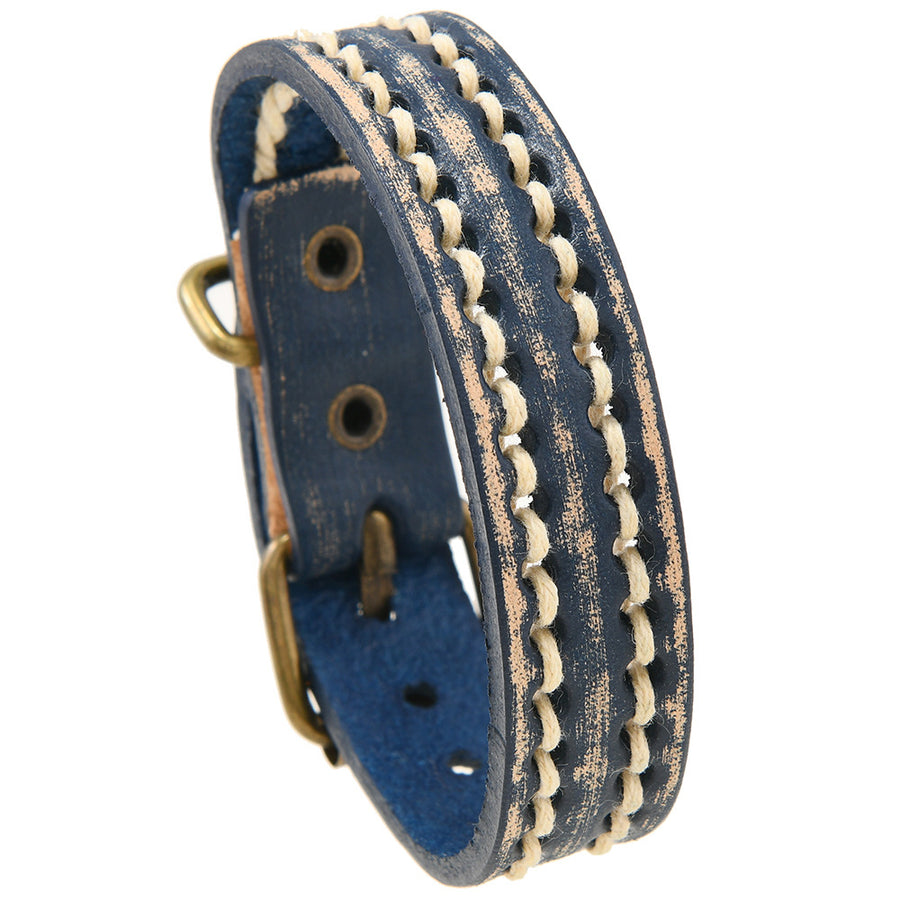 Handmade Vintage Leather Adjustable Buckle Bracelet