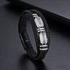 Tiger Eye Power Magnetic Buckle Multilayered Leather Bracelet