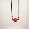Cinnabar Pendant Necklace with Ruyi Charm and Cord