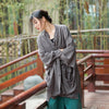 Sand-Washed Linen Zen Jacket with Frog Buttons