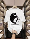 Yin Yang Tai Chi Pattern Cotton Tee T-shirt