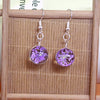 Dried Flower Glass Earrings, Handmade Floral Drop Jewelry