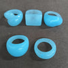 Candy Resin Ring Set, Geometric Statement Rings