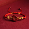 Handwoven Cinnabar Peace Buckle Rope Bracelet