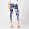 Women's Printed Yoga Capri Pants, Breathable Workout Leggings