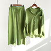 Women's Cotton Linen Meditation Set Long Sleeve Shirt Pants