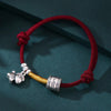Horse Zodiac Red String Bracelet with 999 Silver Charm