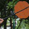 Woven Bamboo Hand Fan with Long Handle