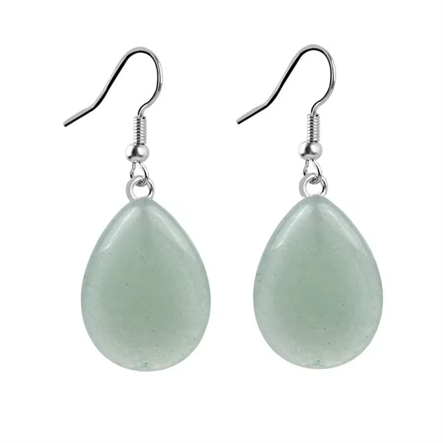 Natural Aventurine Dangle Drop Earrings