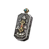 Copper Silver-Plated Vajra Pendant with Auspicious Patterns