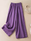 Women's Wide Leg Pants High Waist Cotton Linen Trousers