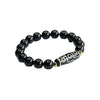 Nine-Eye Dzi Bead Black Agate Bracelet
