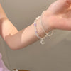 Women's Charm Bracelet with Pearls and Charms