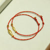 Gold-Tone Koi Fish Red String Bracelet