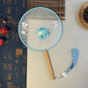 Embroidered Round Hand Fan with Tassel, Chinese Classical Style