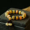 Golden Silk Jade Gourd Charm Bracelet