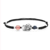 S925 Silver Pixiu Strawberry Quartz Braided Bracelet for Luck