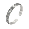 Pixiu Heart Sutra Adjustable Cuff Bracelet White Copper