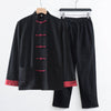 Men's Cotton Linen Tang Suit Jacket Chinese Frog Button Shirt