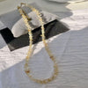 Natural Irregular Stone Necklace or Bracelet, Gold-Tone Clasp