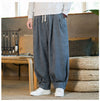 Men's Retro Corduroy Harem Pants With Pockets
