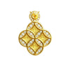 Four Leaf Copper Coin Pendant Necklace, Gold-Tone