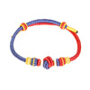 Two-Color Rope Handcrafted Eight Thread Peace Knot Luck Connection Bracelet