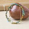 Handmade Double Layer Woven Bracelet with Jade Bead