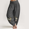 Women's Harem Pants Pure Cotton Elastic Waist Zen Pattern