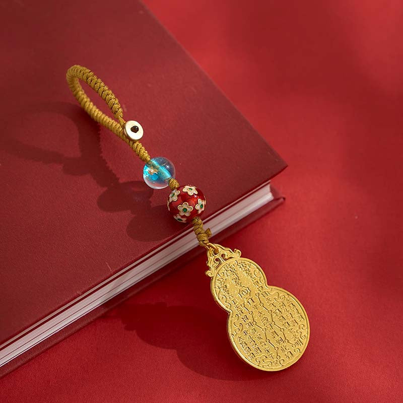 Tai Sui Gourd Keychain and Phone Charm with Abacus