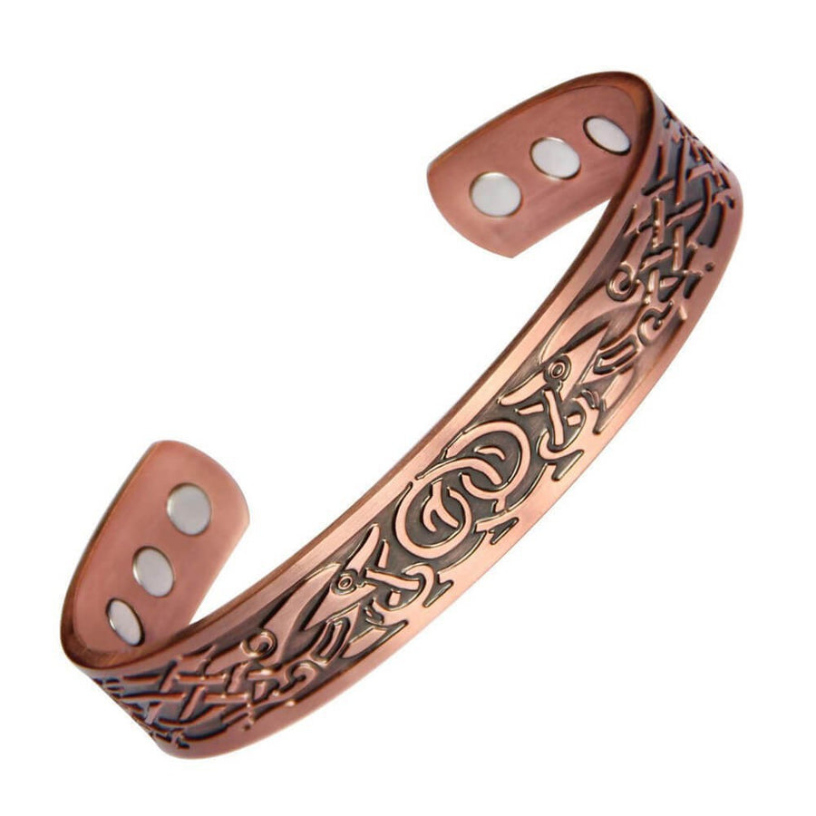 Tree of Life Copper Cuff Bracelet with Magnets