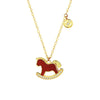 Horse Charm Jewelry Set with Necklace, Bracelet and Earrings