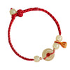 Peace Buckle Lotus Red String Bracelet for Women