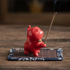 Ceramic Cat Incense Burner Cute Animal Decoration