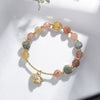 Rutilated Quartz Shell Charm Bracelet