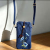 Embroidered Floral Crossbody Bag for Phone and Essentials