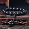 Om Mani Padme Hum Beaded Bracelet Faux Crystal or Agate